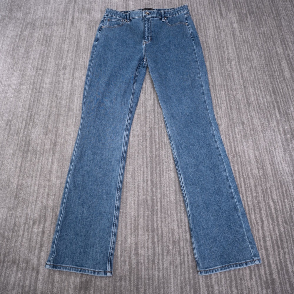 WHBM Elongated Slim Jeans Womens 6 Blue Excellent Extra High Rise Denim